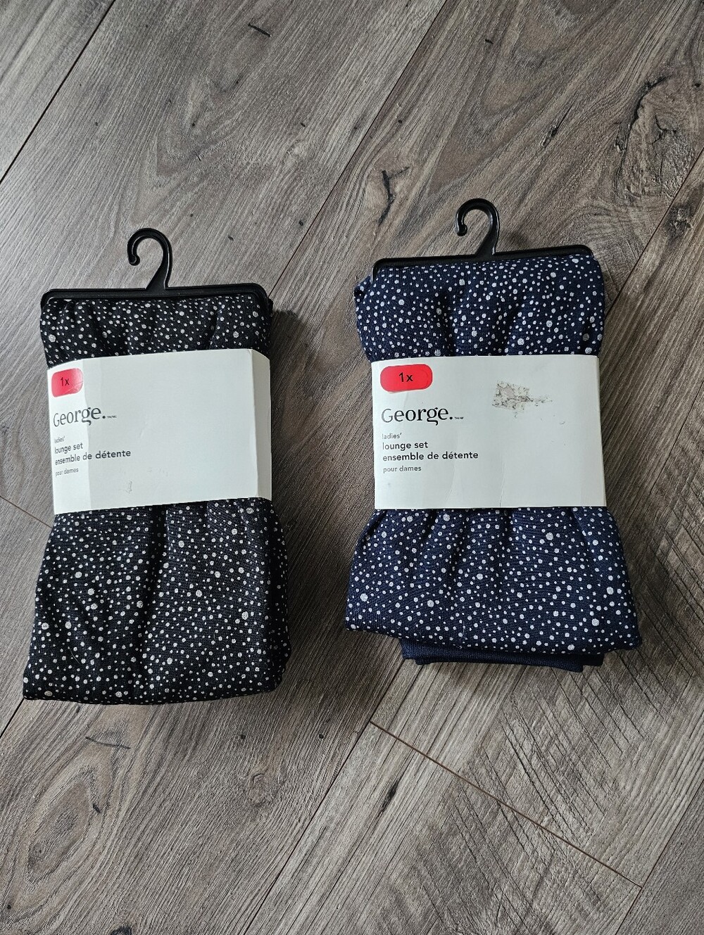 George Polka Dot Lounge Pants Duo in Black and Navy